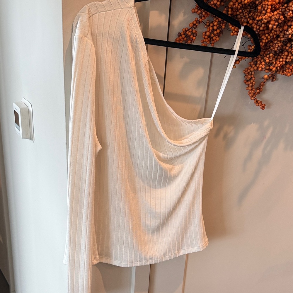 Elegant Cream Women's top. One arm